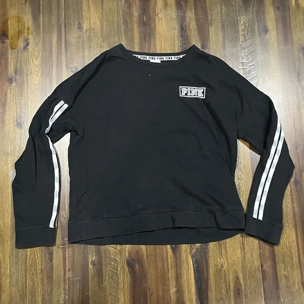 Victoria’s Secret PINK Black and White Pullover Sweatshirt